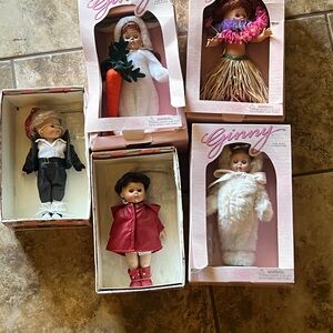Dolls Set - Red, White, Black Outfits
